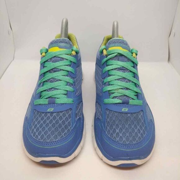 Skechers Flex Appeal Arctic Trainers Shoes Womens Size 7.5‎ Blue Sneakers Casual - Picture 3 of 8